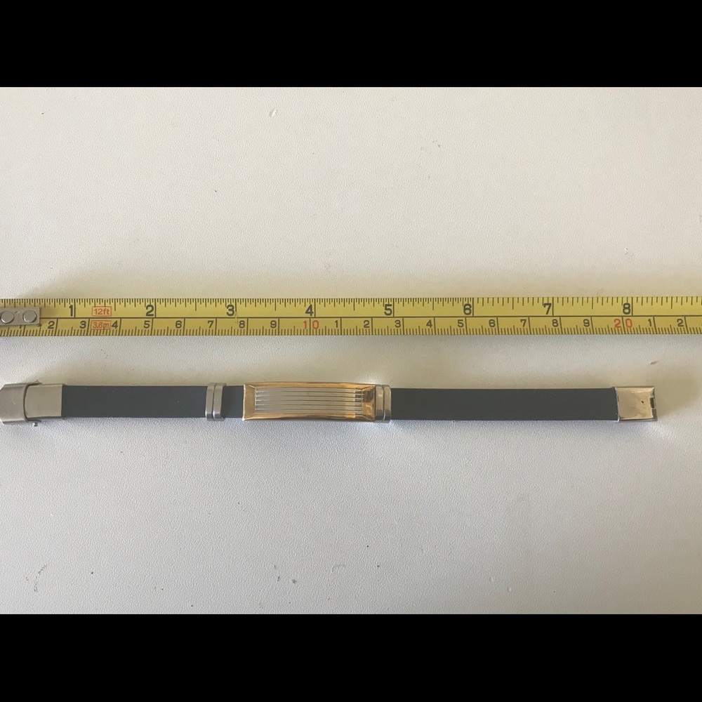 Men’s black rubber bracelet - Picture 6 of 6